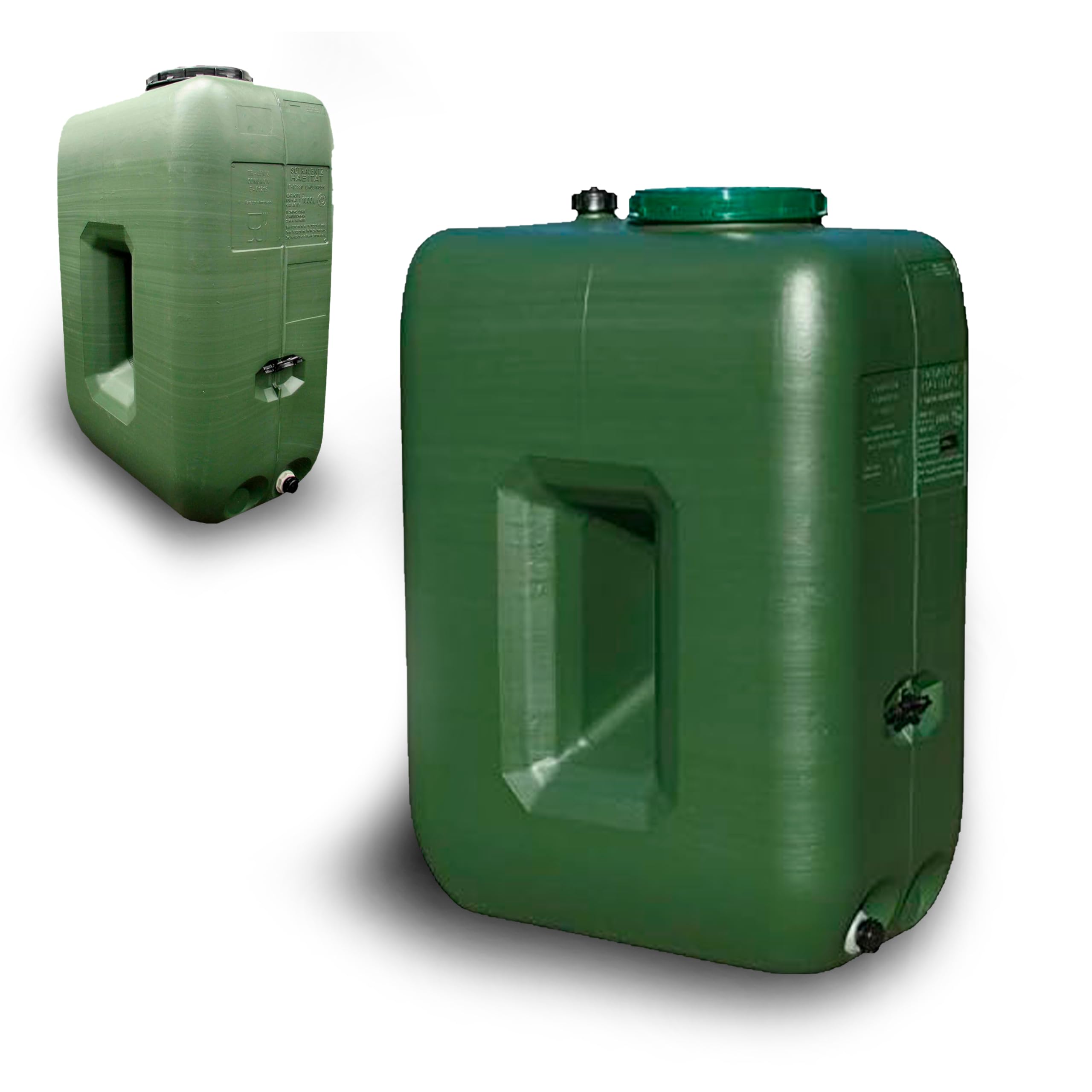 Depósito de Agua 1000L - Tanque de Polietileno Resistente para Uso Alimentario, Protección UV, Diseño Eficiente y Compacto, Ideal para Almacenamiento en Campers y Sistemas de Agua Potable