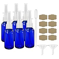 Vista 9 de Botella de aerosol nasal de 1 oz de vidrio ámbar, contenedor recargable, rociadores de niebla fina, Moderno