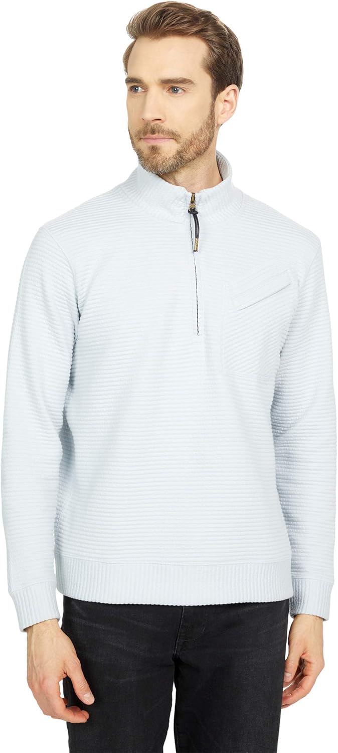 Billy Reid Men's Quilted Half Zip Sweatshirt