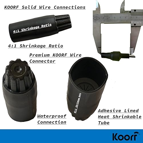 Miniatura 6 de Conectores de cable impermeables con certificación UL con tubo termorretráctil para tapas de exteriores, rociador LED para aplicación en cualquier