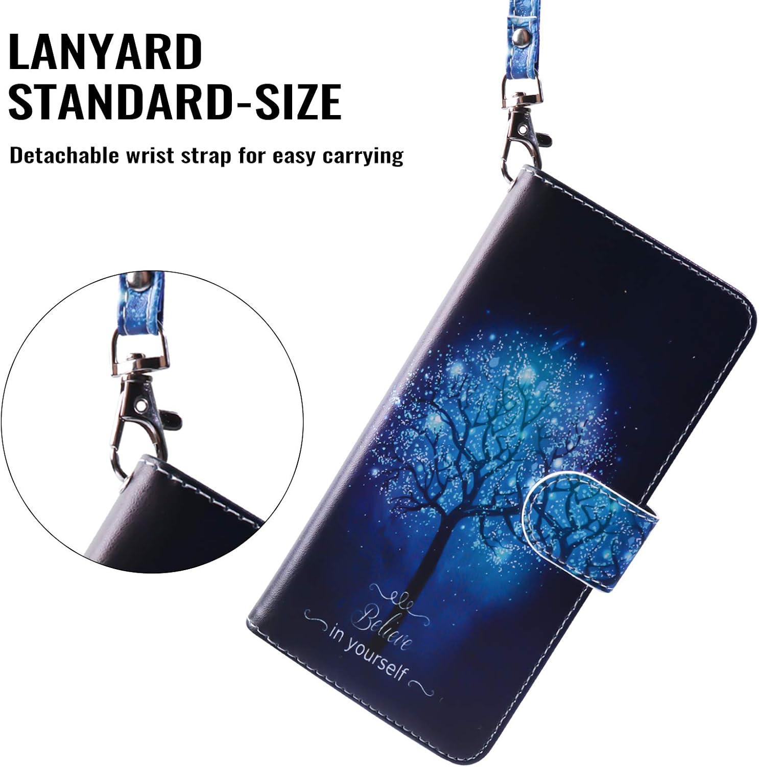 UrSpeedtekLive LG Stylo 6 Wallet Case, Premium PU Leather Flip Case Cover with Card Slots & Kickstand for LG Stylo 6 2020, Believe in Yourself