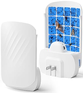 WowCatch Plug-in Flying Insect Trap for Indoors, Fly Trap for Fruit Flies, Gnats & House Flies, UV Light Indoor Bug Catcher for Home, Kitchen, Mess-Free Alternative to Bug Zapper, 1 Device 2 Refills - Amazon product rated Grade A