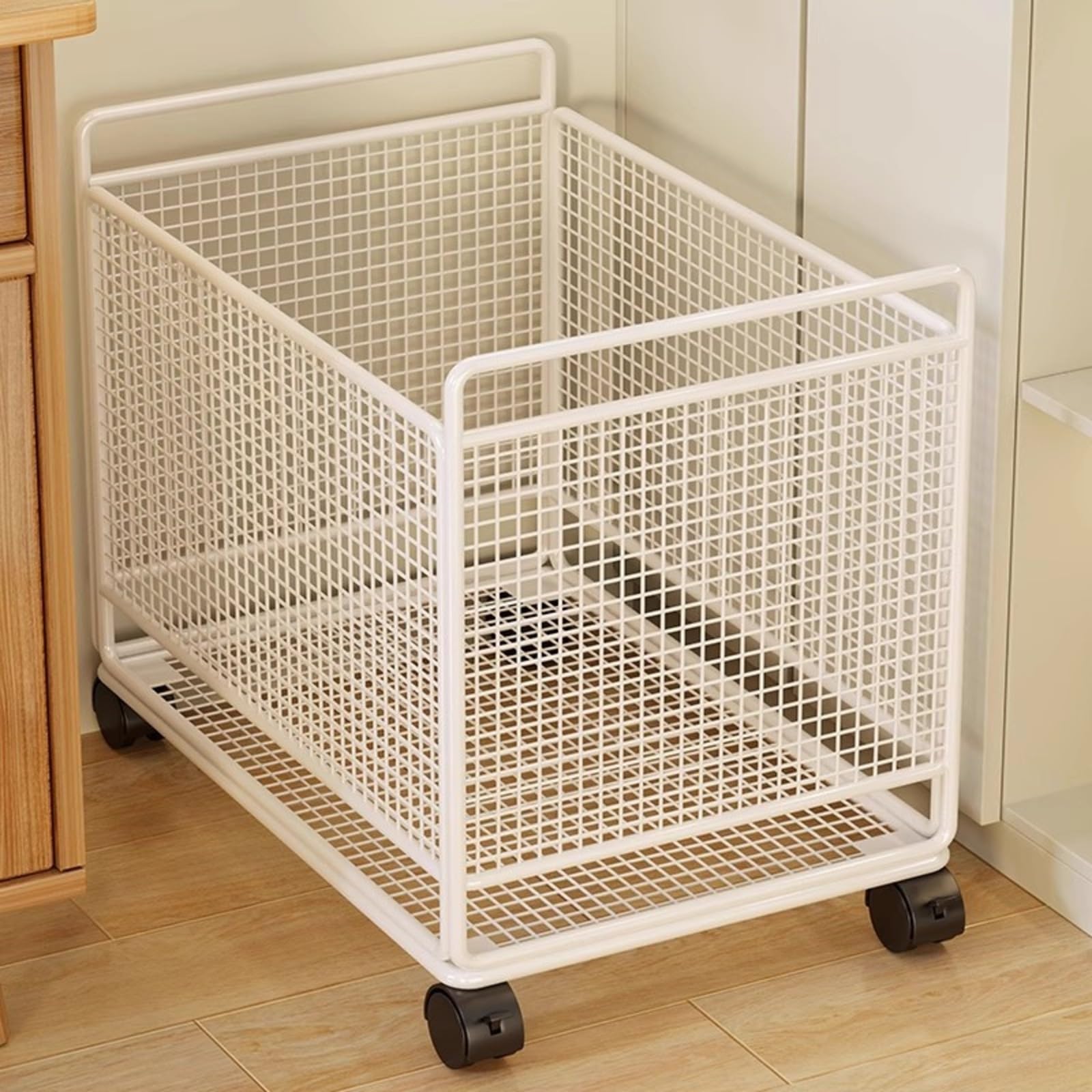 Caja Organizadora con Ruedas Práctico | Metálico, Organizador Libros con Ruedas, Móvil, para Oficina, Profesores