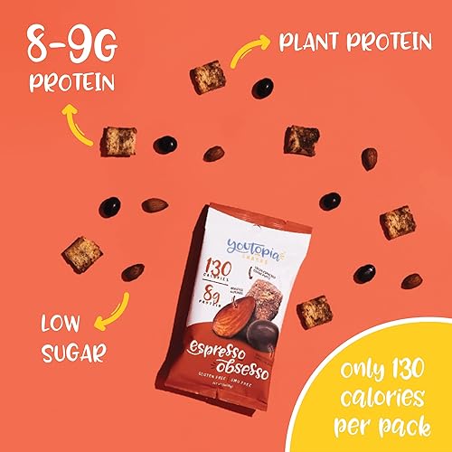 Miniatura 3 de Youtopia Snacks - Bocadillo de alto contenido proteínico y baja caloría sin glúten sin OGM saludables