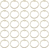 FASHEWELRY 100Pcs Light Gold Open Bezel Pendants - Hollow Alloy Flower Frame Charms for Resin Jewelry Making, Earrings & Necklaces