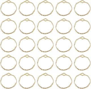 FASHEWELRY 100Pcs Light Gold Open Bezel Pendants - Hollow Alloy Flower Frame Charms for Resin Jewelry Making, Earrings & Necklaces
