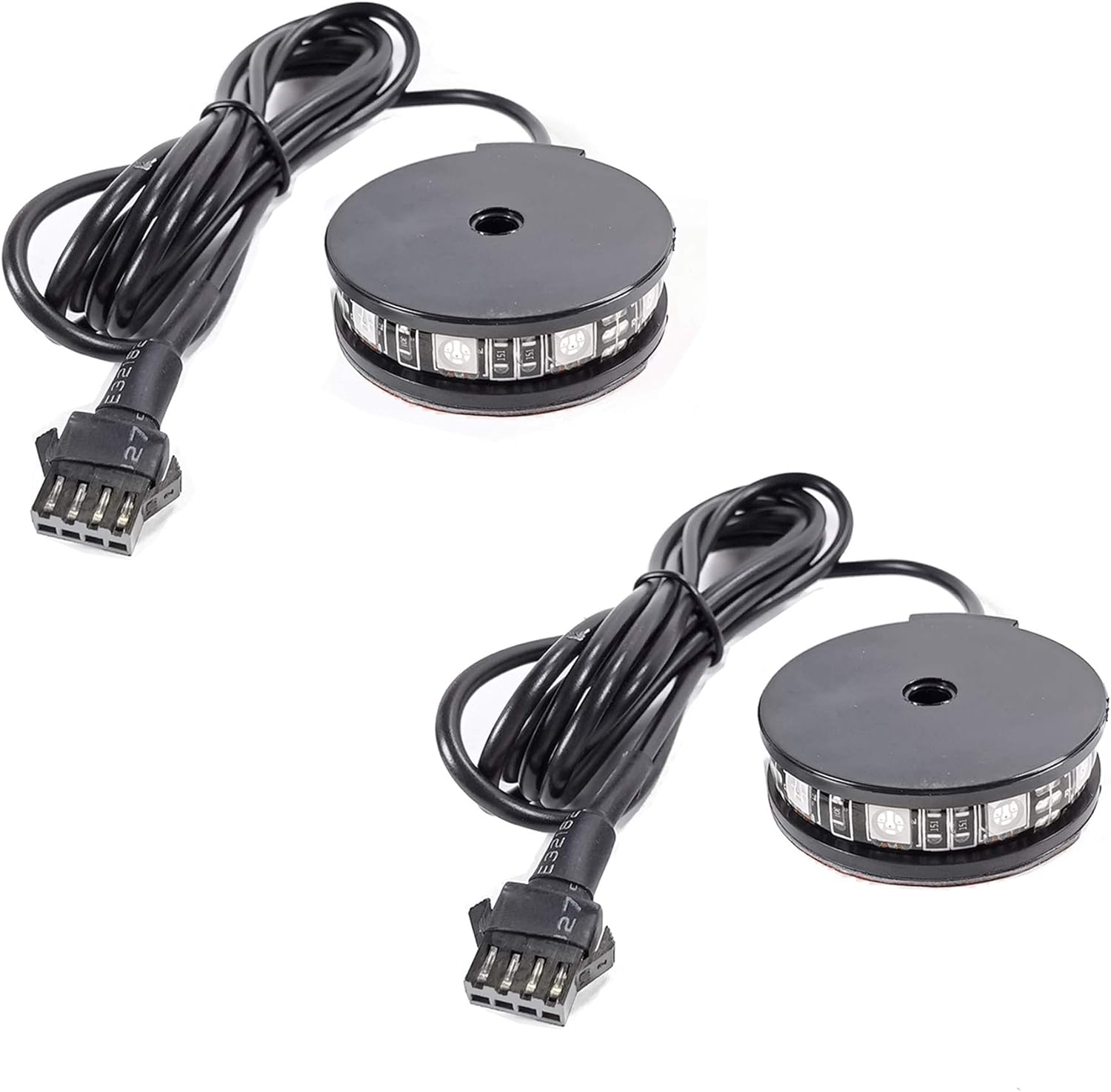 NBWDY 2pc LED Motorcycle Light kits,RGB Motorcycle Wheel Light Underglow Pod Neon