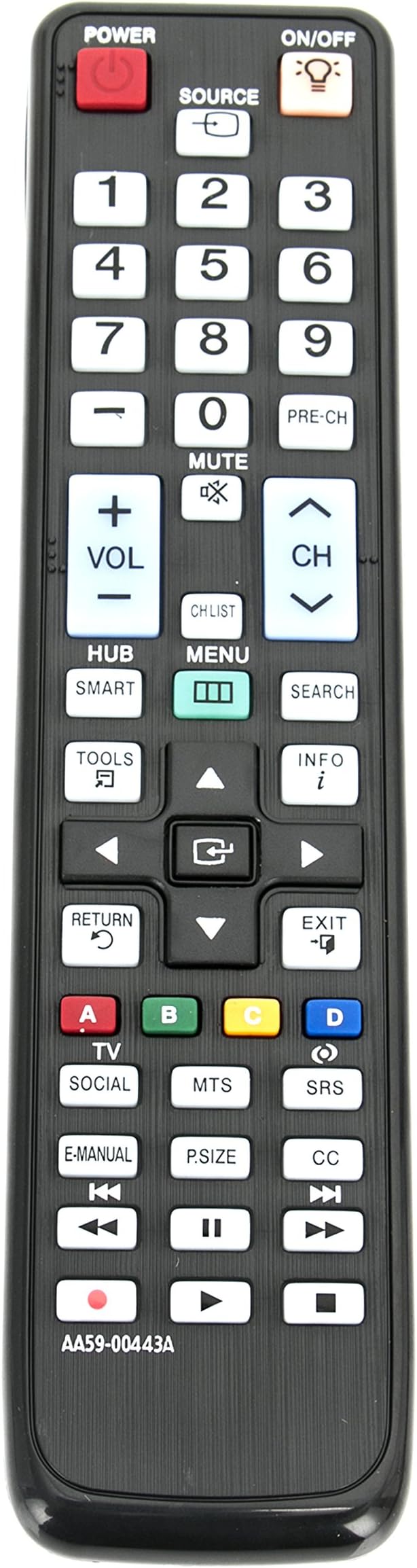 New AA59-00443A Replaced Remote fit for Samsung LED TV 6000 Series 6050 Series UN40D6000 UN46D6000 UN55D6000 UN40D6050 UN32D6300 UN32D6000SF UN40D6000SF UN40D6050TF UN40D6300SF UN46D6000SF UN46D6050