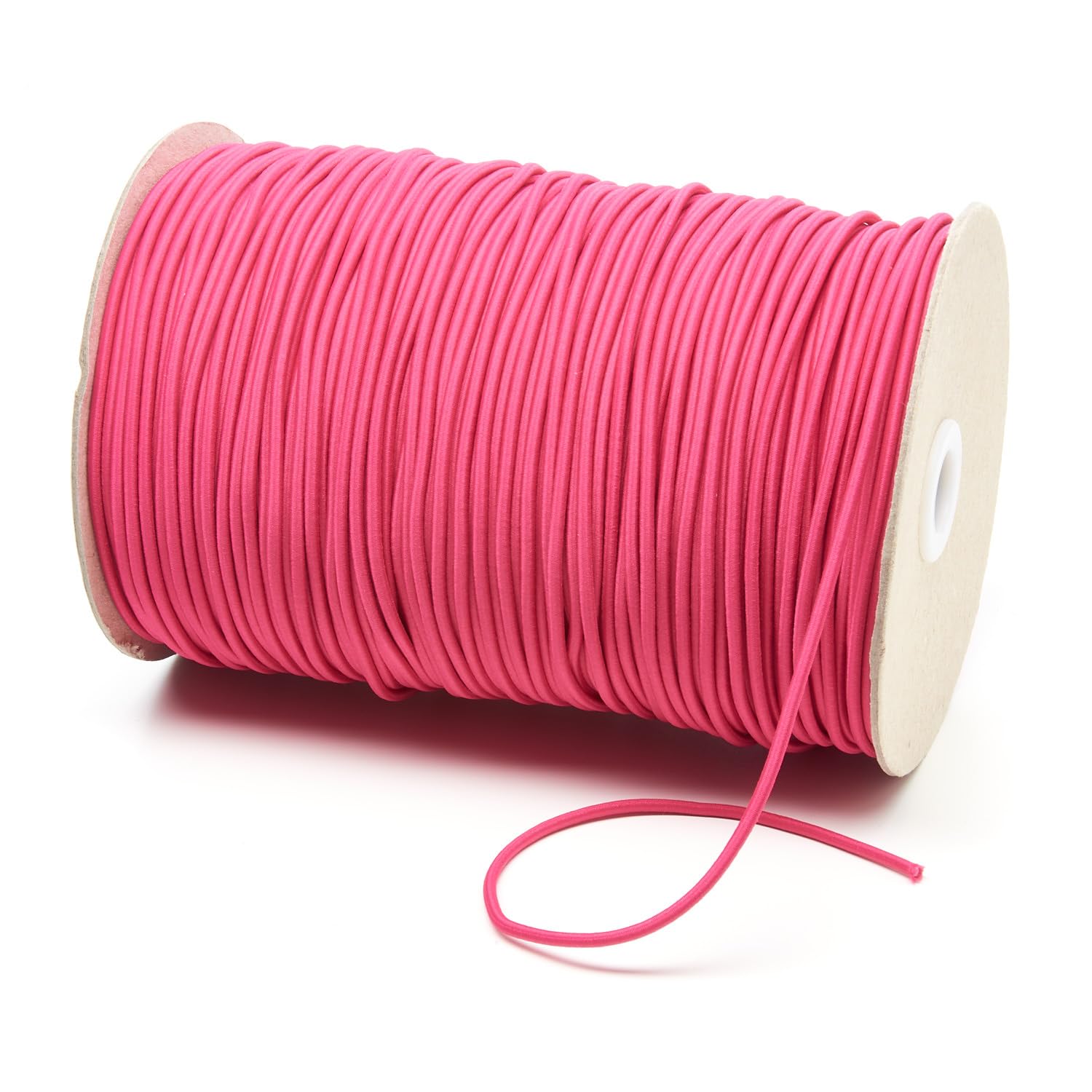 2mm Thin Fine Round Elastic Cord for Sewing DIY, Arts & Crafts, Beading, Haberdashery & Clothing Accessory Premium Quality Made in UK (Cerise, 5 Metre Cut Length)