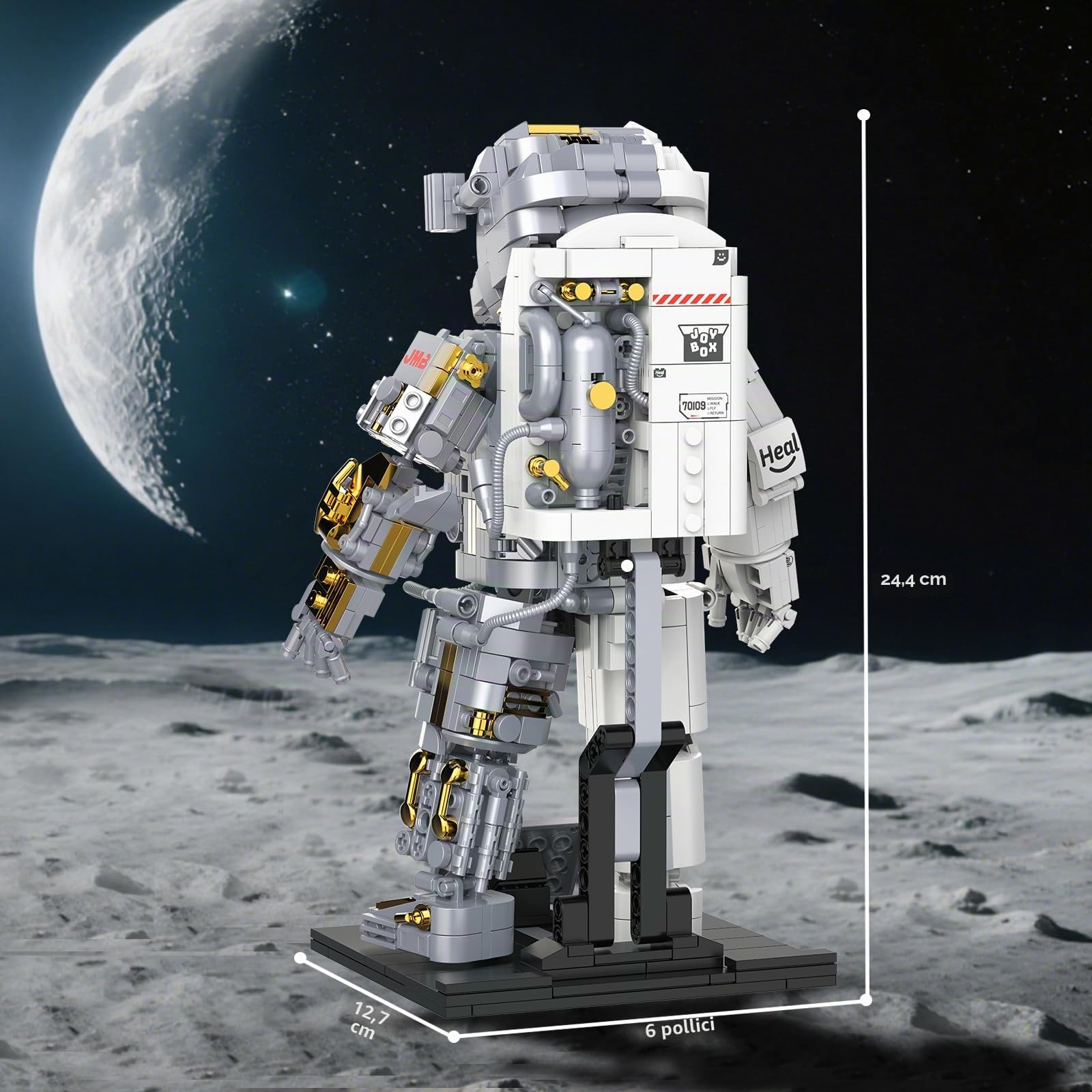 Set di mattoncini meccanici Spaceman,set di mattoncini Space Astronaut per adulti,giocattolo educativo Spaceman,regali creativi da collezione,decorazioni per la casa o l'ufficio (1008 pezzi)