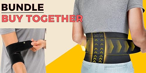 Bracoo Soporte de codo ajustable ES10 (negro) BS33 Soporte de espalda baja (1 unidad)