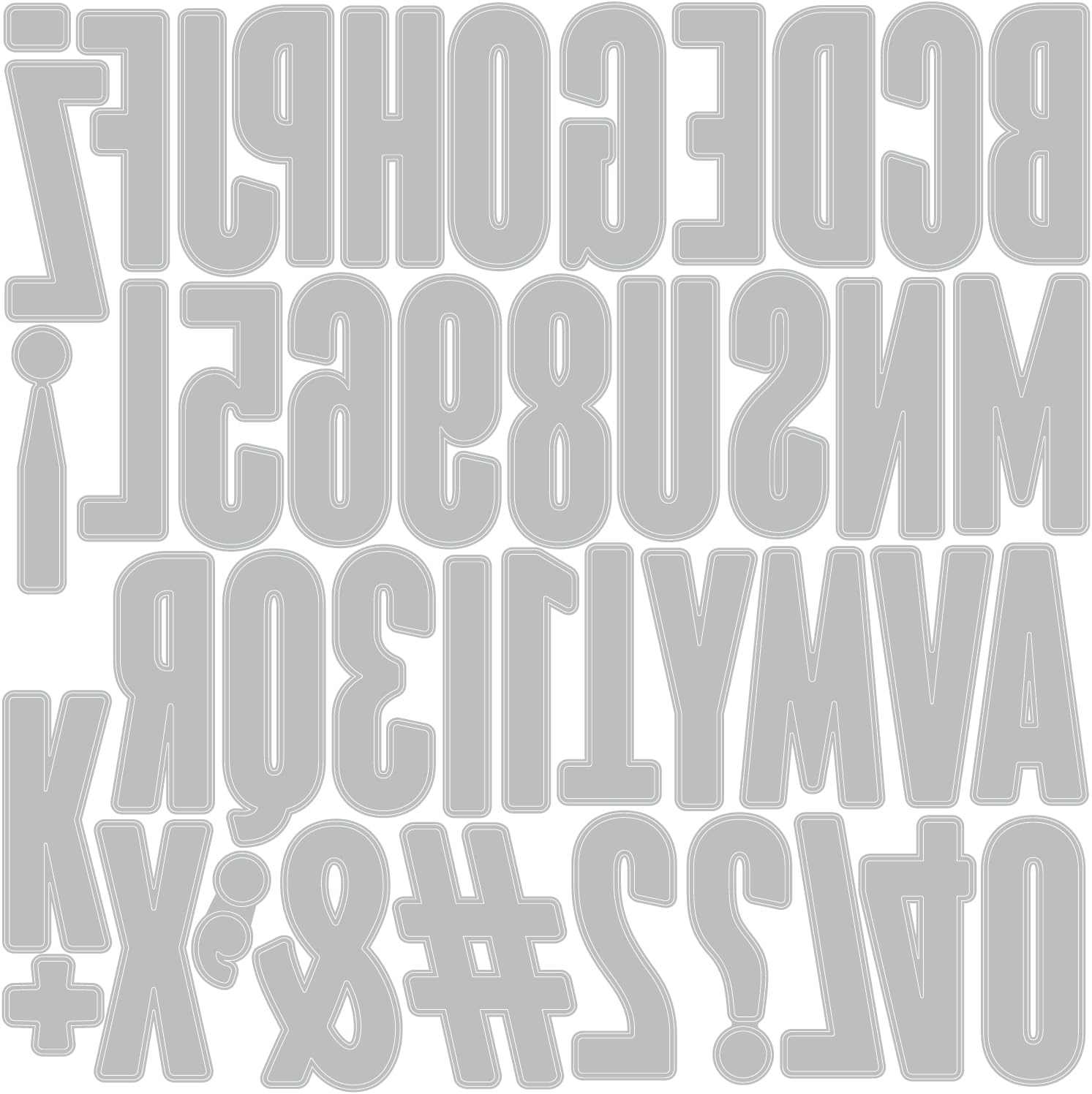 Sizzix Thinlits Die Set 43PK Alphanumeric Bulletin by Tim Holtz, 666281