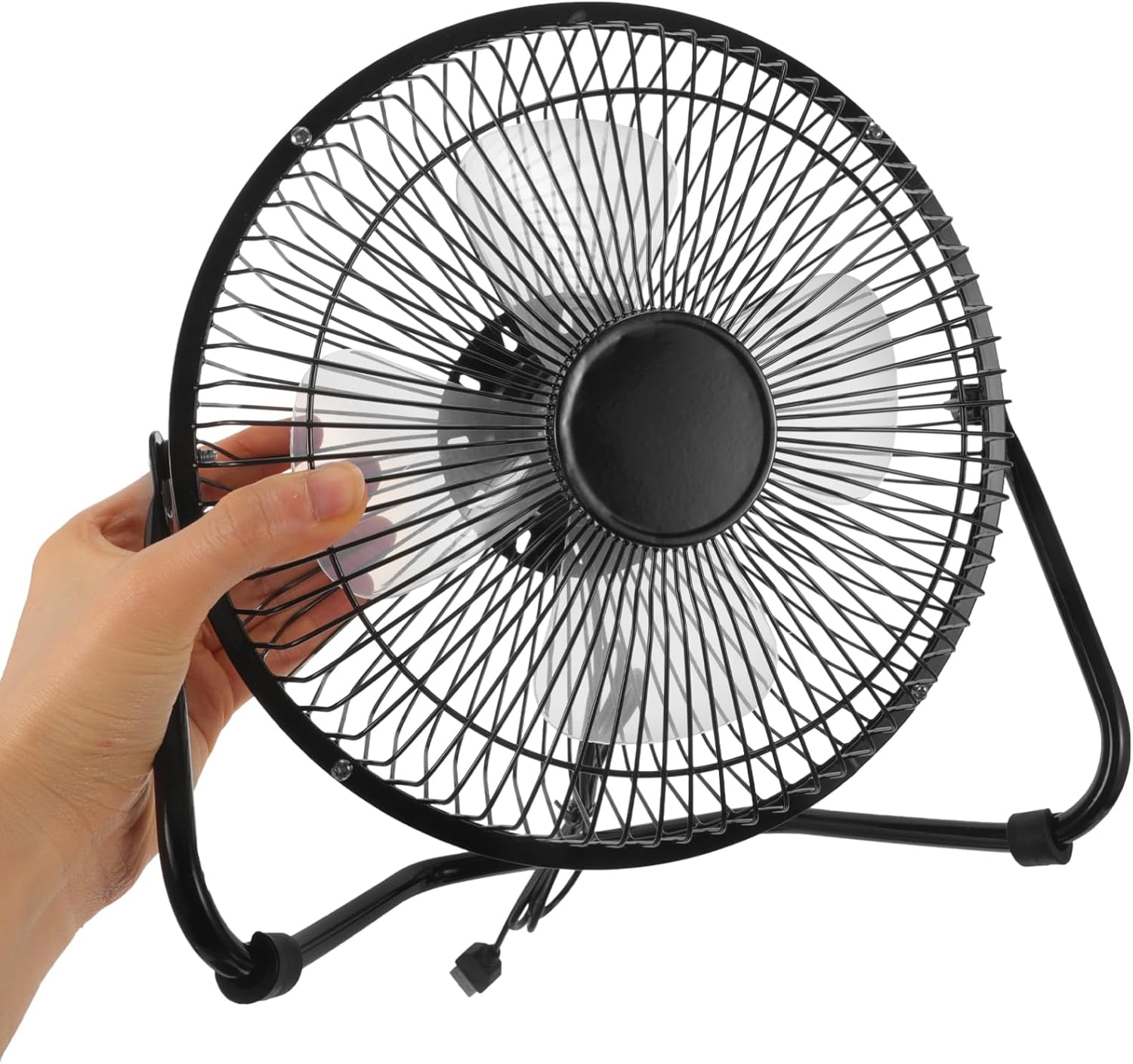 360Degree Retro Desk Fan Quiet Mini Table Fan for Stylish Metal Design for Desktop Cooling