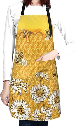 Miniatura 2 de Divertido delantal ajustable para barbacoa para mujeres y hombres, regalos de cumpleaños, parrilla, cocinero, babero, 2 bolsillos