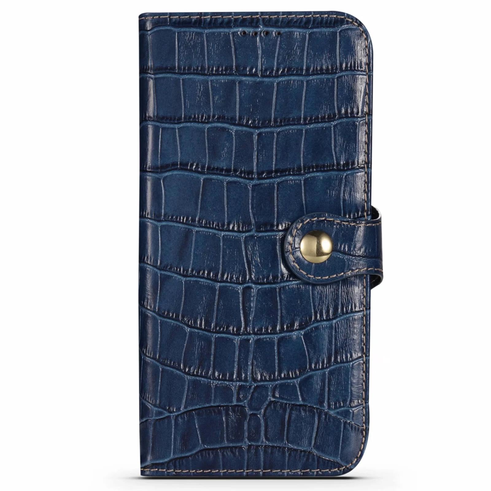Étui en Cuir pour iPhone 14 Pro avec Porte-Cartes et Support (pour iPhone 14 Pro/Bleu)