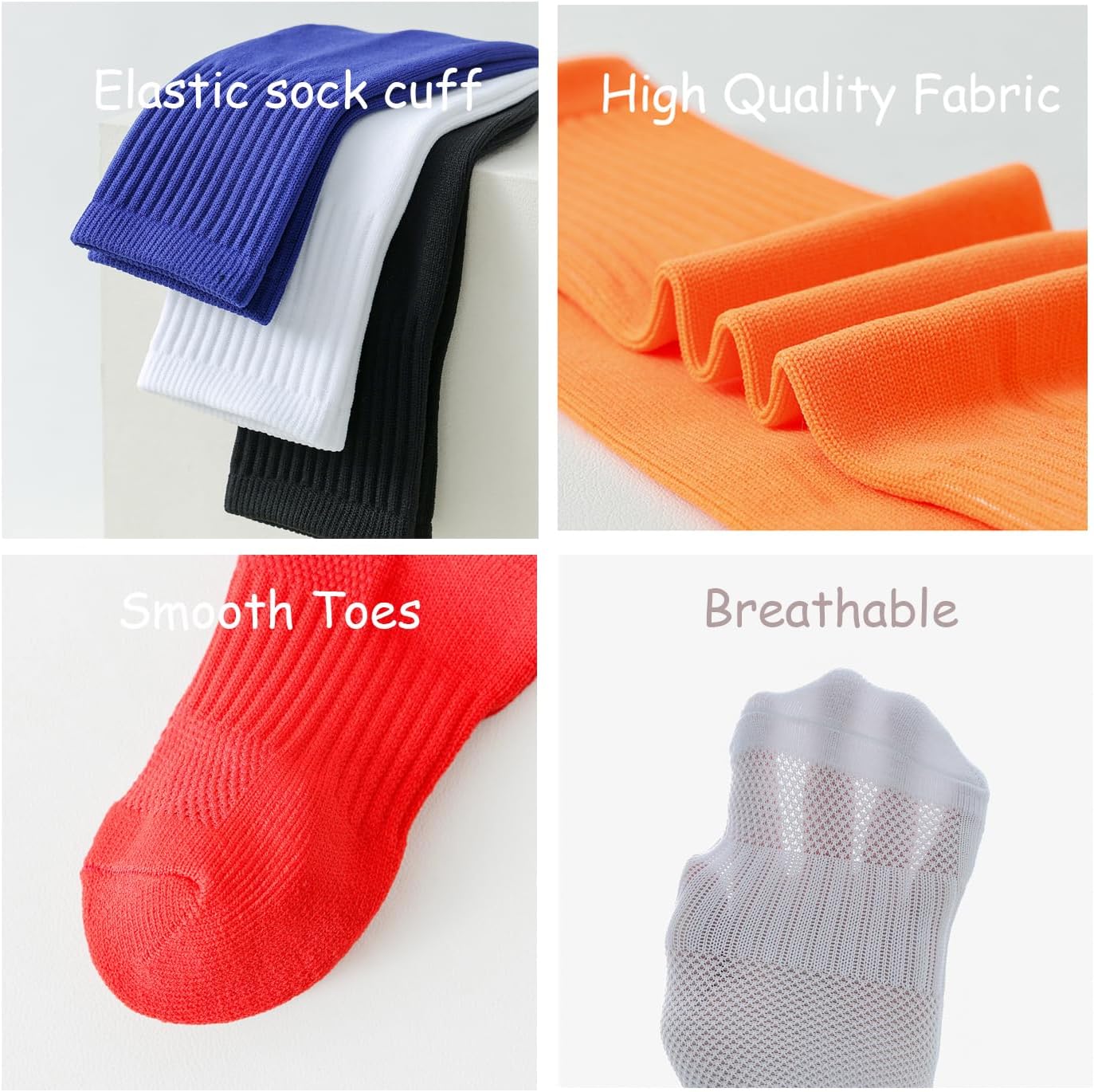 Kids Soccer Socks Toddler Football Socks Uniform Knee High Athletic Sports Socks For Boys Girls