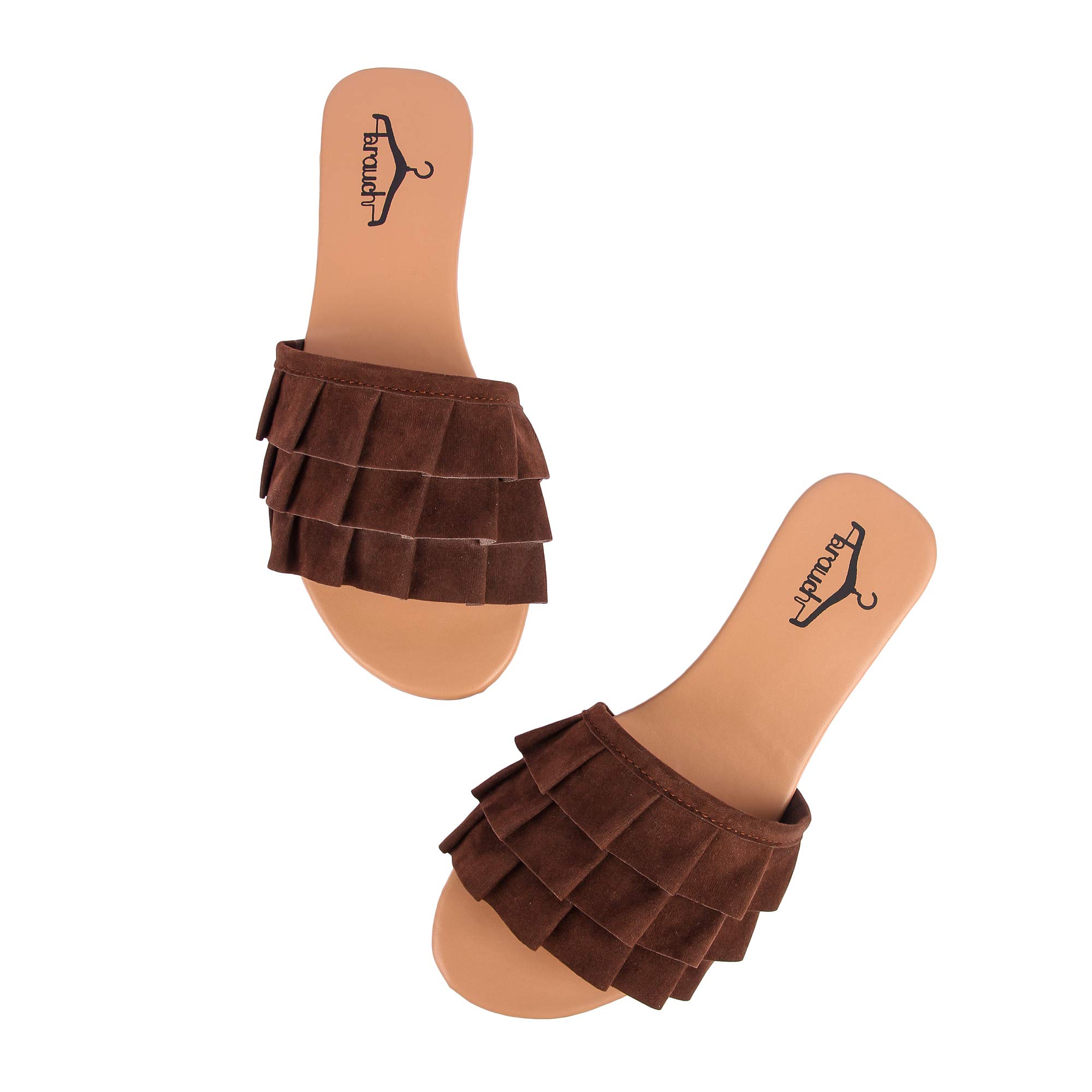 brauch Womens Brown Stylish Suede Patterned Flats (B08MYSVL68) Amazon Price History, Amazon Price Tracker