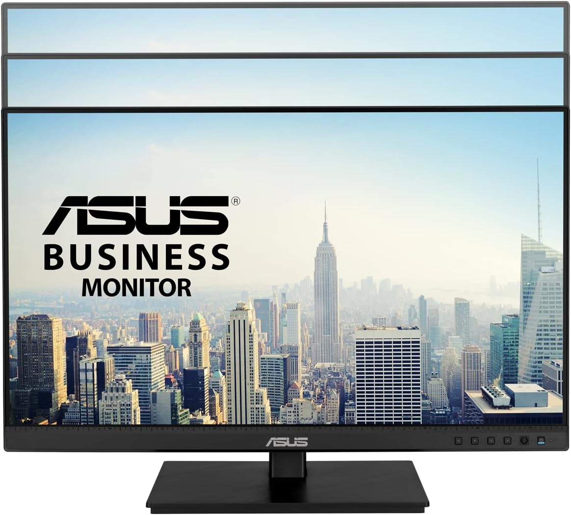 ASUS BE24ECSBT Monitor Touchscreen 24”, Full HD, Multi Touch a 10 Punti, IPS, USB-C, HDMI, DisplayPort in Serie, Altezza Regolabile, Stand Ergonomico, Tecnologia Eye Care e Anti-Sfarfallio, Nero
