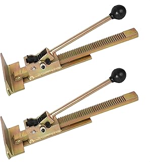 2 Pack Flooring Jack, Professional Laminate Wood Flooring Positioning Tools, Quick Release Wall Jacks with Ratchet Mechanism for Straightening Installing Hardwood Flooring Planks