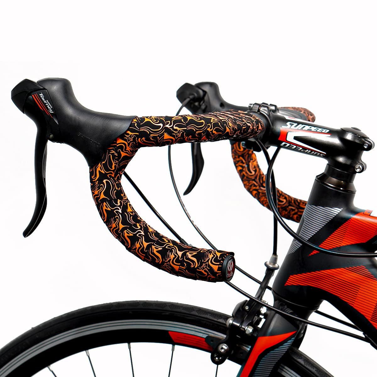 Chooee Lenkerband Fahrrad Corsa 2 Stück Lenkerband Straßenrad Orange Sport & Freizeit