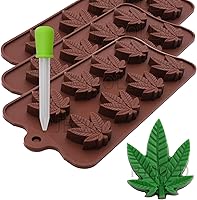 Vista 7 de PJ BOLD Moldes de silicona para dulces de hoja de cáñamo de marihuana, paquete de 3