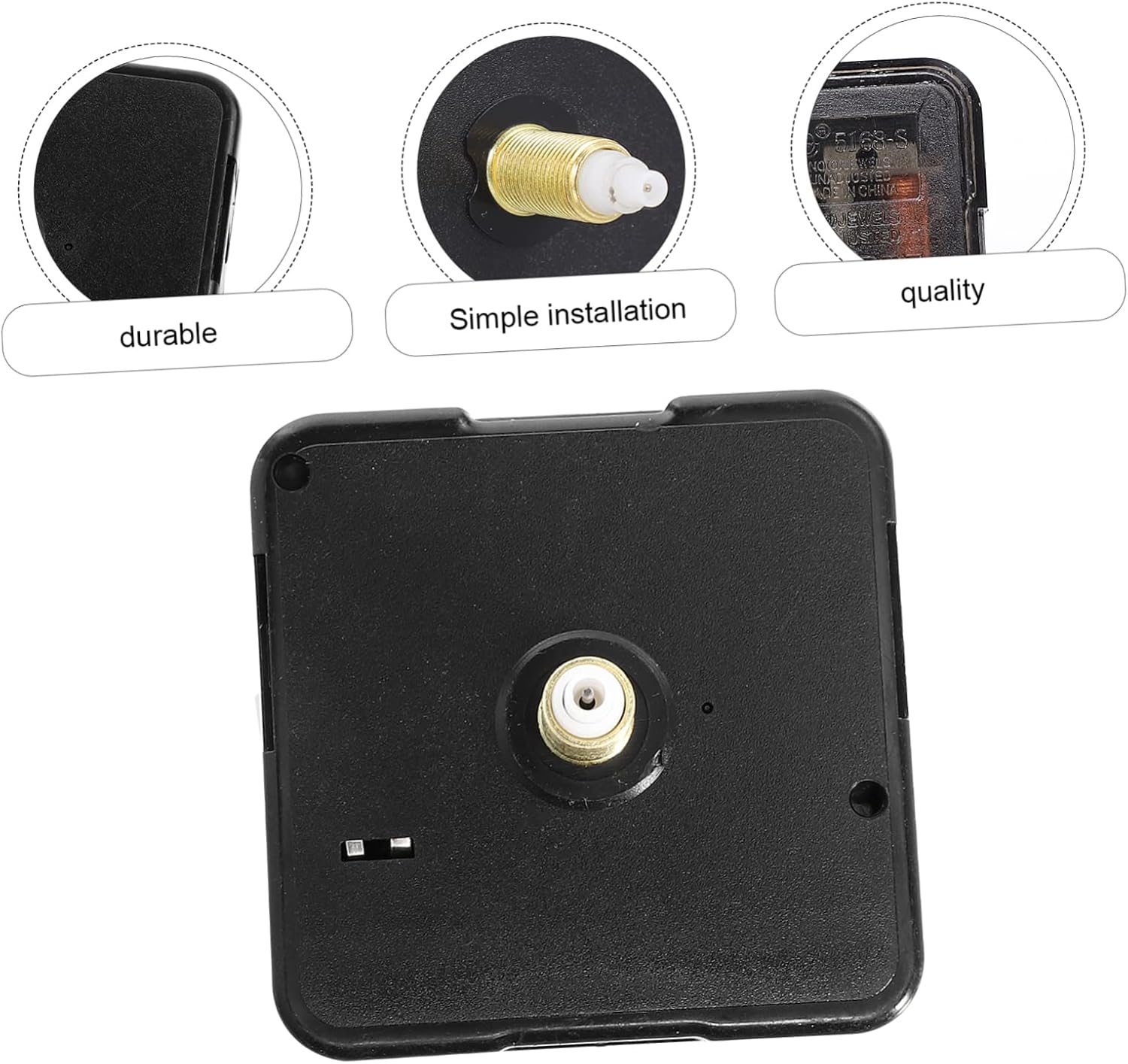 DOITOOL 20sets Silent Clock Movement Mechanism for Wall Clocks Battery Operated Non-Ticking Replacement Kit for Home Decor and Craft Projects