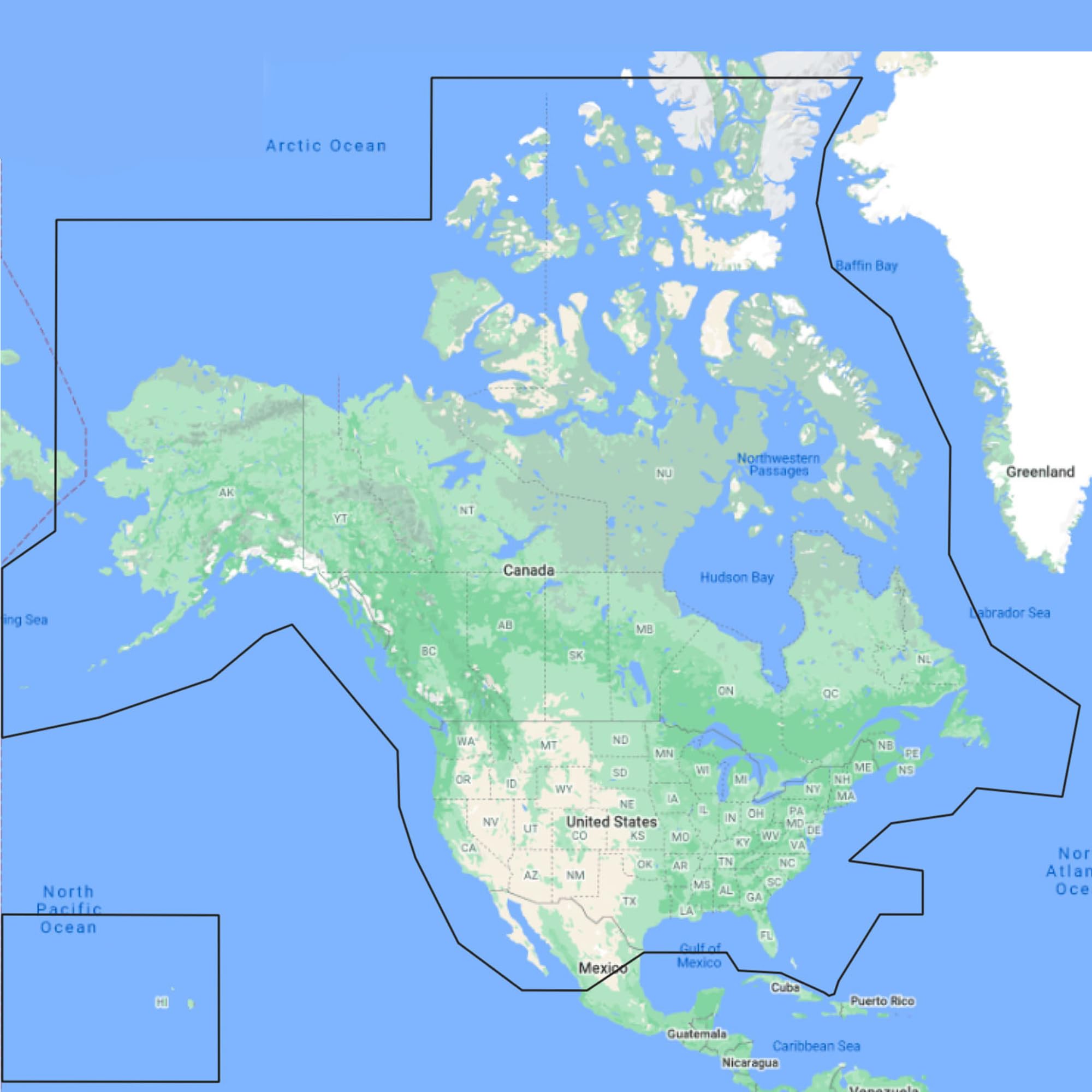 Discover North America Lakes US/Canada Map Card for Marine GPS Navigation