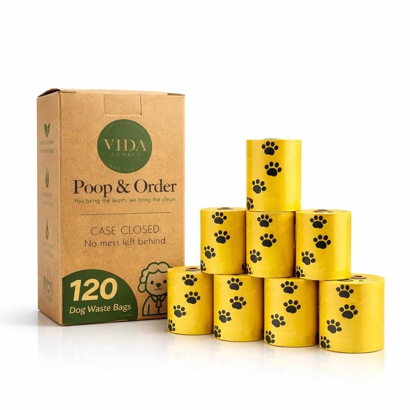 Sacos compostáveis para fezes de cães Poop & Order™ Vida Supply, 120 unidades