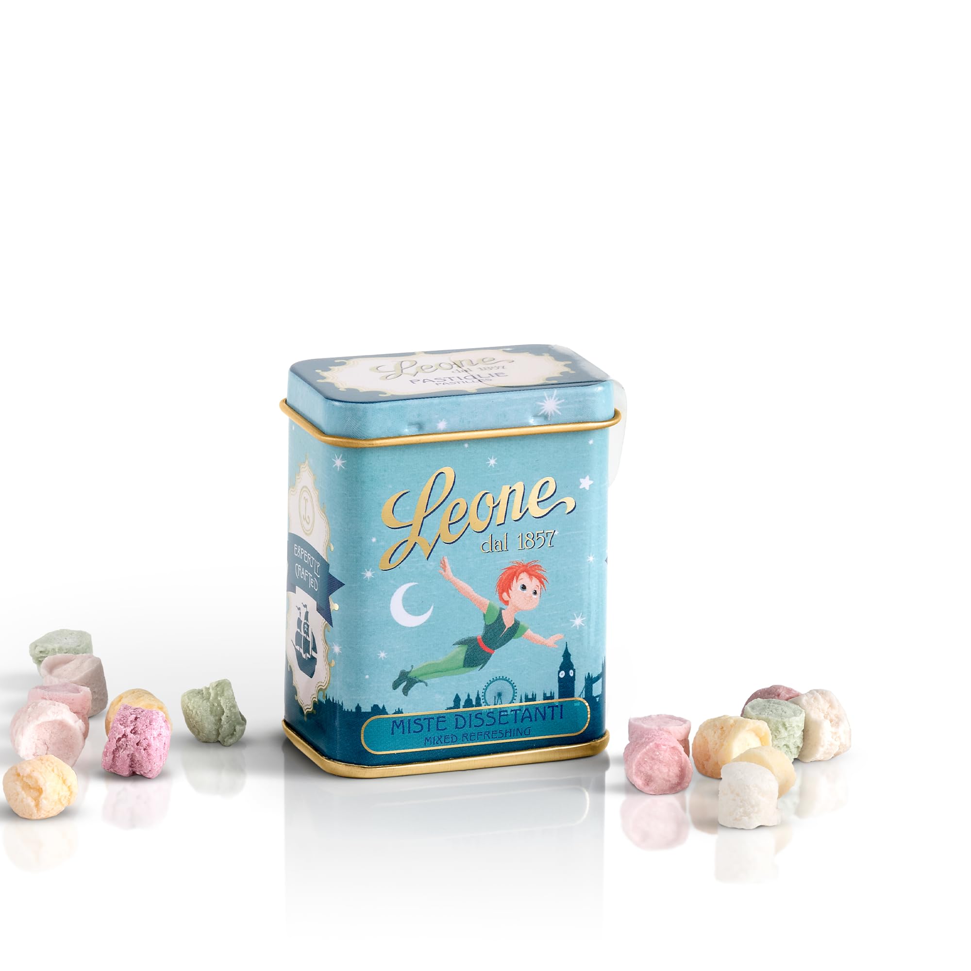 Leone dal 1857 - Lattine Pastiglie Leone Collezione C'era Una Volta - Caramelle Miste Dissetanti e Caramelle ai Frutti di Bosco - 6 Lattine da 30g (6 x 30g)