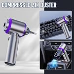 Wistism Sans fil 4-in-1 Aspirateur violet, haute puissance Mini Nettoyeur pour voiture, Maison, Bureau, Camping (20000PA, Moteur sans brosse, portatif)