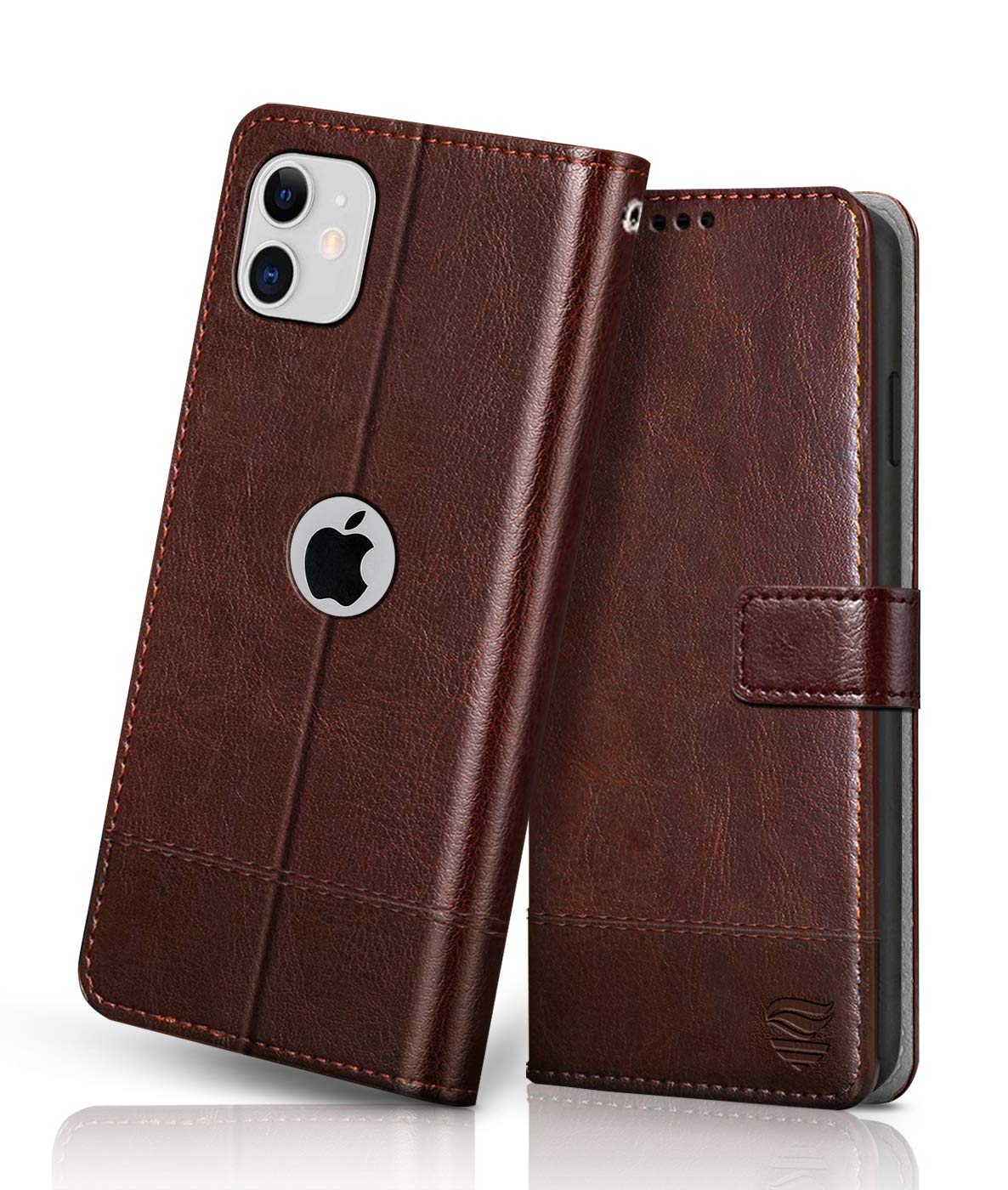 FLIPPED Vegan Leather Flip Case Back Cover for Apple iPhone 11