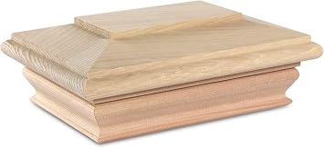 Woodway Flat Top Post Cap, fits 3.5" x 5.5" Post, in Premium Cedar, Pack of 8