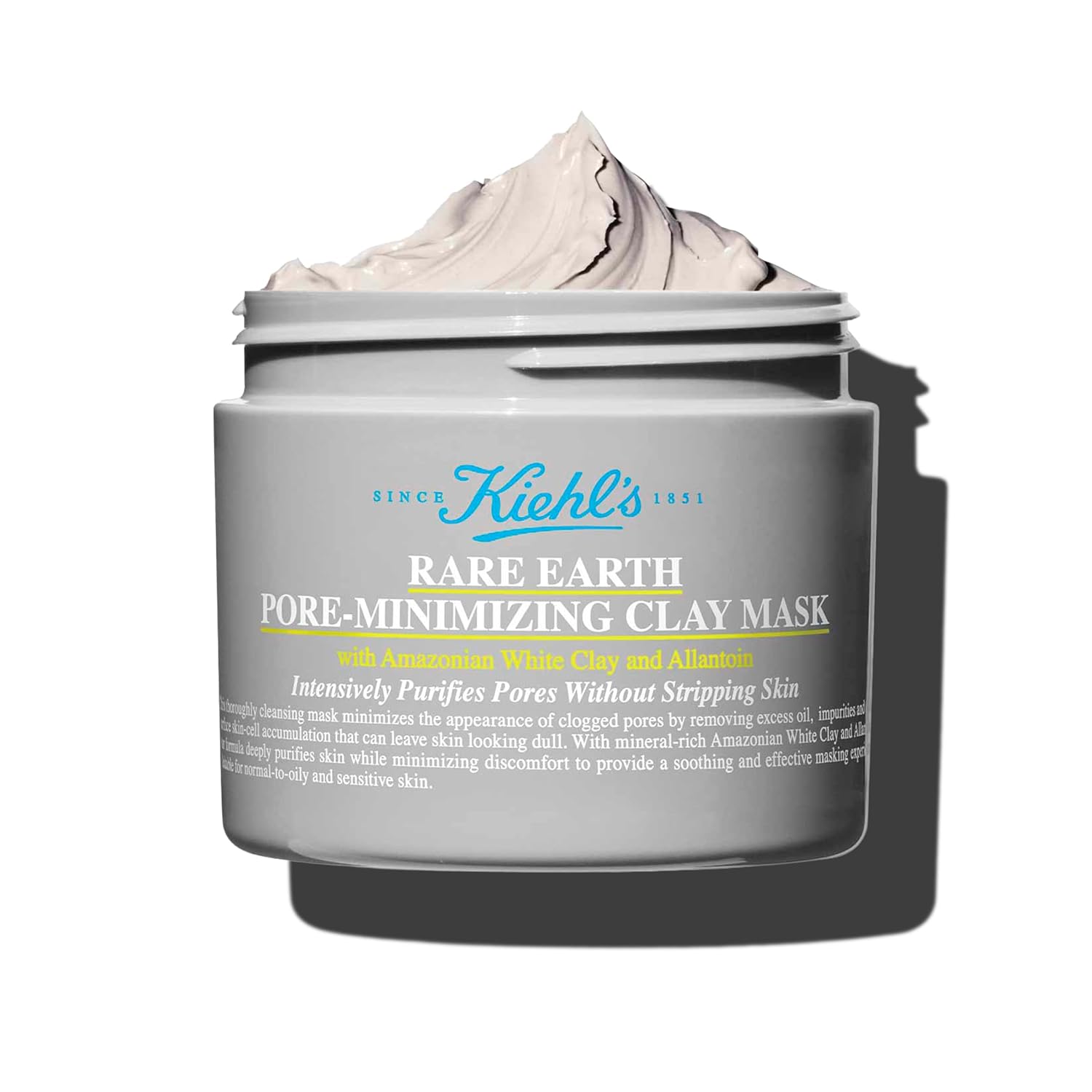 Kiehl's Rare Earth Pore Minimizer Face Mask, with Bentonite and Amazonian White Clay and Allantoin, Oil Absorbing Facemask for Normal to Oily Skin - 4.2 fl oz