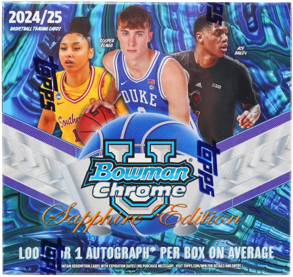 2024/25 Bowman University Chrome Basketball SAPPHIRE EDITION Basketball box (8 pks/bx)