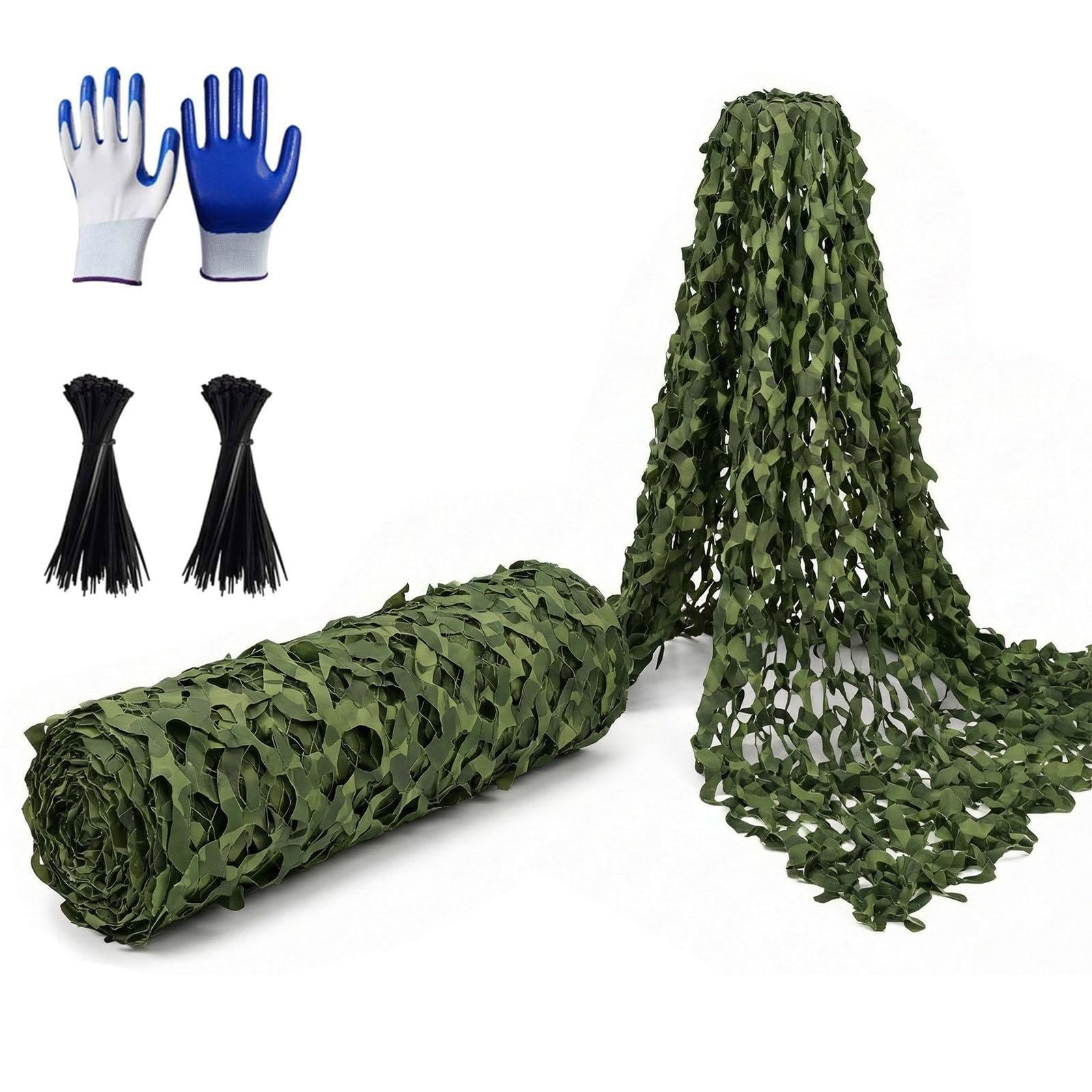 Hgtrh Green Camo Netting Camouflage Net Bulk Roll Sunshade Mesh Net For Hunting Shooting Theme Party Decoration 4X6m