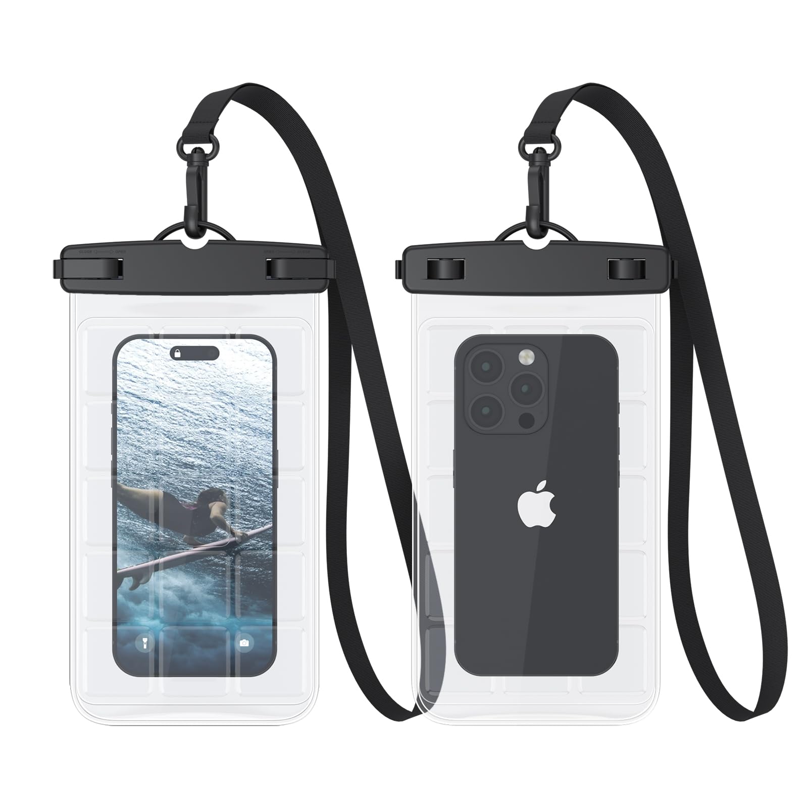 IEOVIEEIP68 Waterproof Phone Pouch Case for Underwater Photography, Underwater Screen Touchable, Cellphone Dry Bag, Detachable Lanyard for iPhone/Samsung Cell Phone