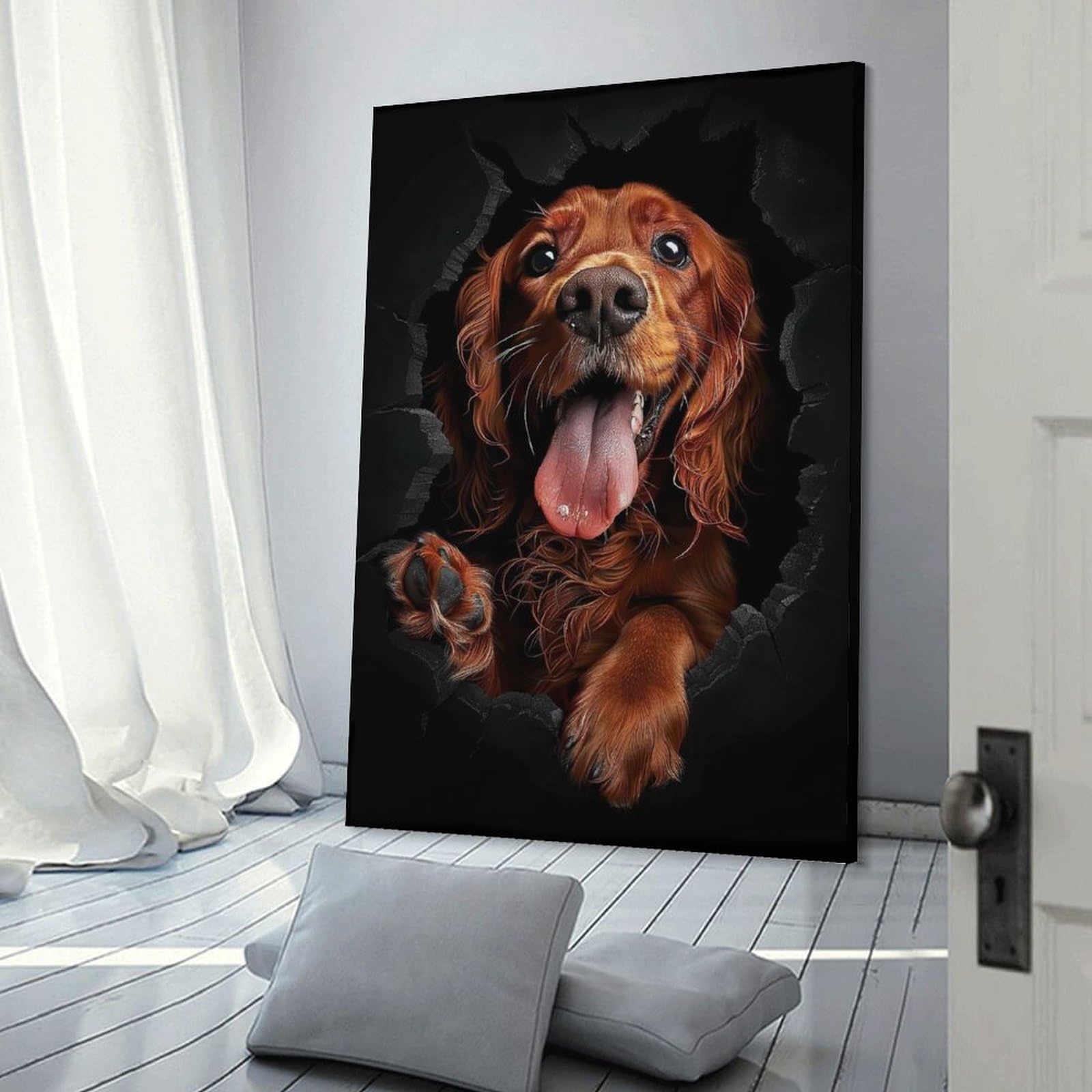 Junmoney Irish Setter Room Decor Wall Art, 24x36inch(60x90cm), for Bedroom Walls, Guest Spaces Or Lounges, Stylish Decor for A Restful Room Update