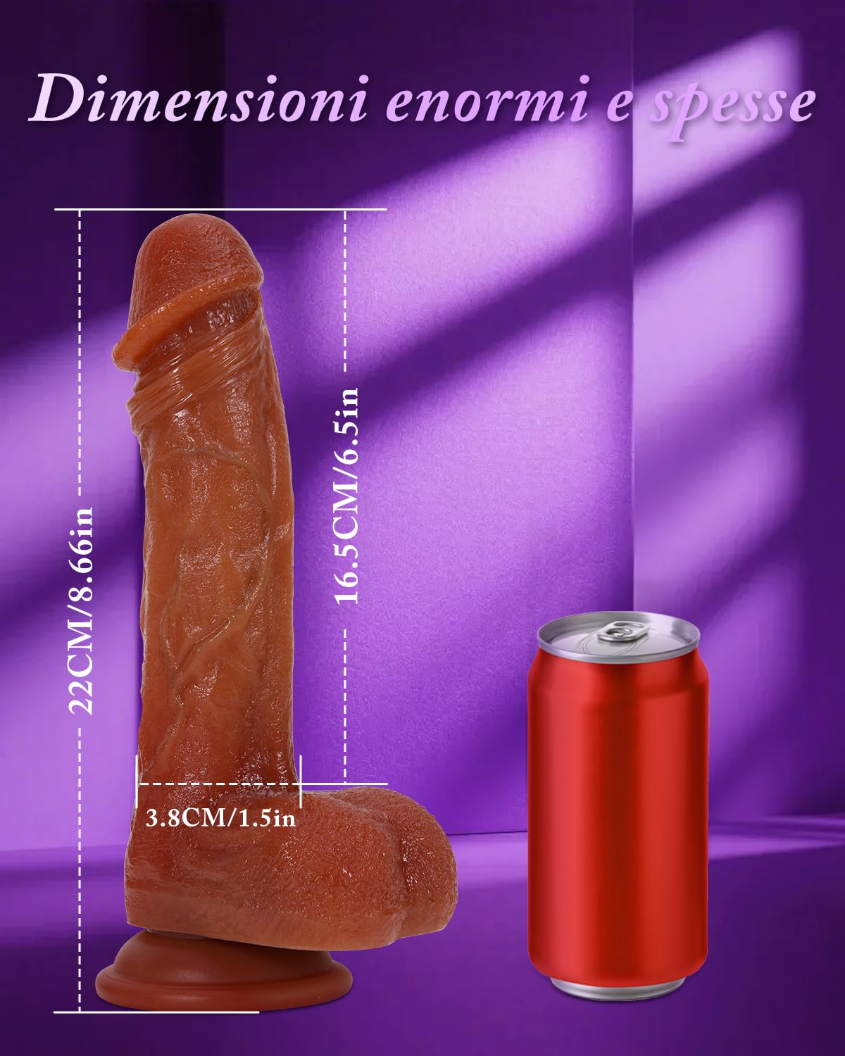 Dildo Realistico Vibratoreper Donna Professionale, 20cm Dildos Anale Vibratore per Donna, Dildo Ventosa Vibratoriper Donne con Telecomando Sex Toys, Realistische Sexspielzeuge (Tanned)