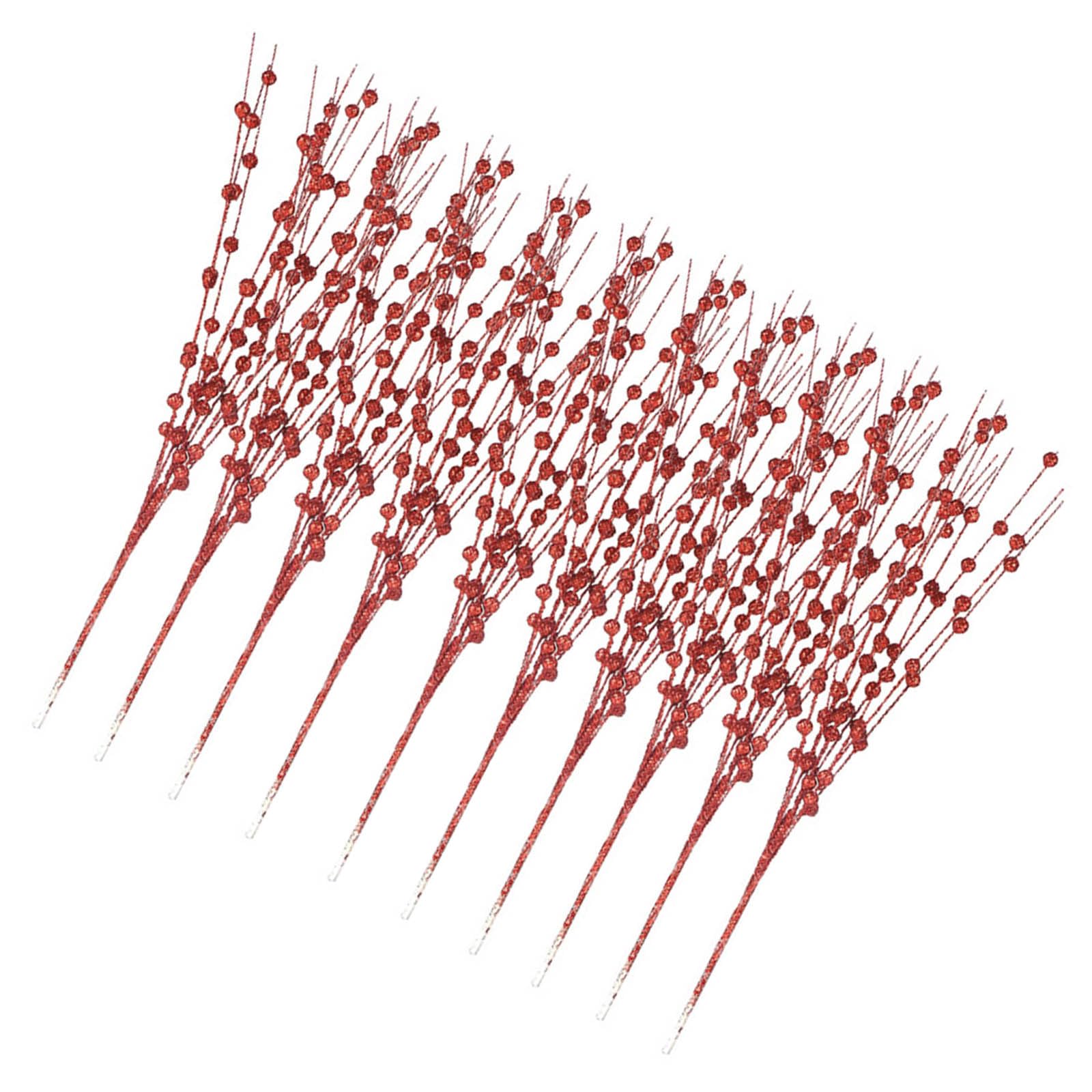 carotoe Of 10 Artificial Plant Branches for Christmas Tree Embellishment Holiday Vase Fillers Wedding Branch Decorations Holiday Ornament