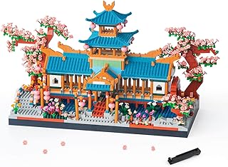 Finger Rock Cherry Blossom Bonsai Tree Building Set, Japanese Architecture Sakura Micro Block Building Set for Adults, Collectible Creative Gift for Kids 14+ (2350 Pieces)