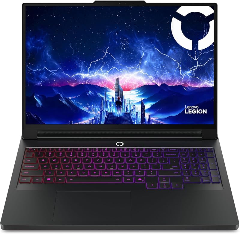 Legion Pro 7i Gen 10, portátil para juegos con IA, Intel Ultra 9 275HX, 16" OLED 2.6K (2560x1600) 240Hz 500 nits, 64GB DDR5, 2TB SSD, NVIDIA RTX 5080, cámara E Shutter de 5MP, Wi-Fi 7, Win 11 - Negro