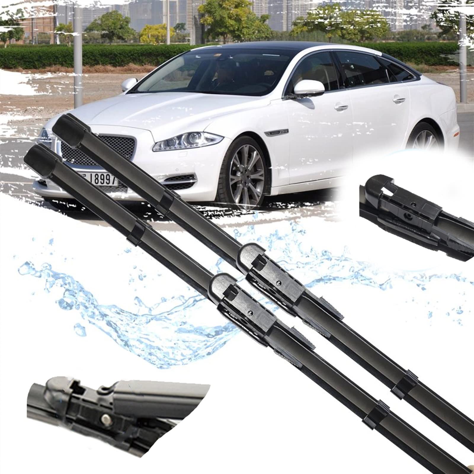 Lame d'essuie-glace de voiture avant contre la pluie pour pare-brise Jaguar X351