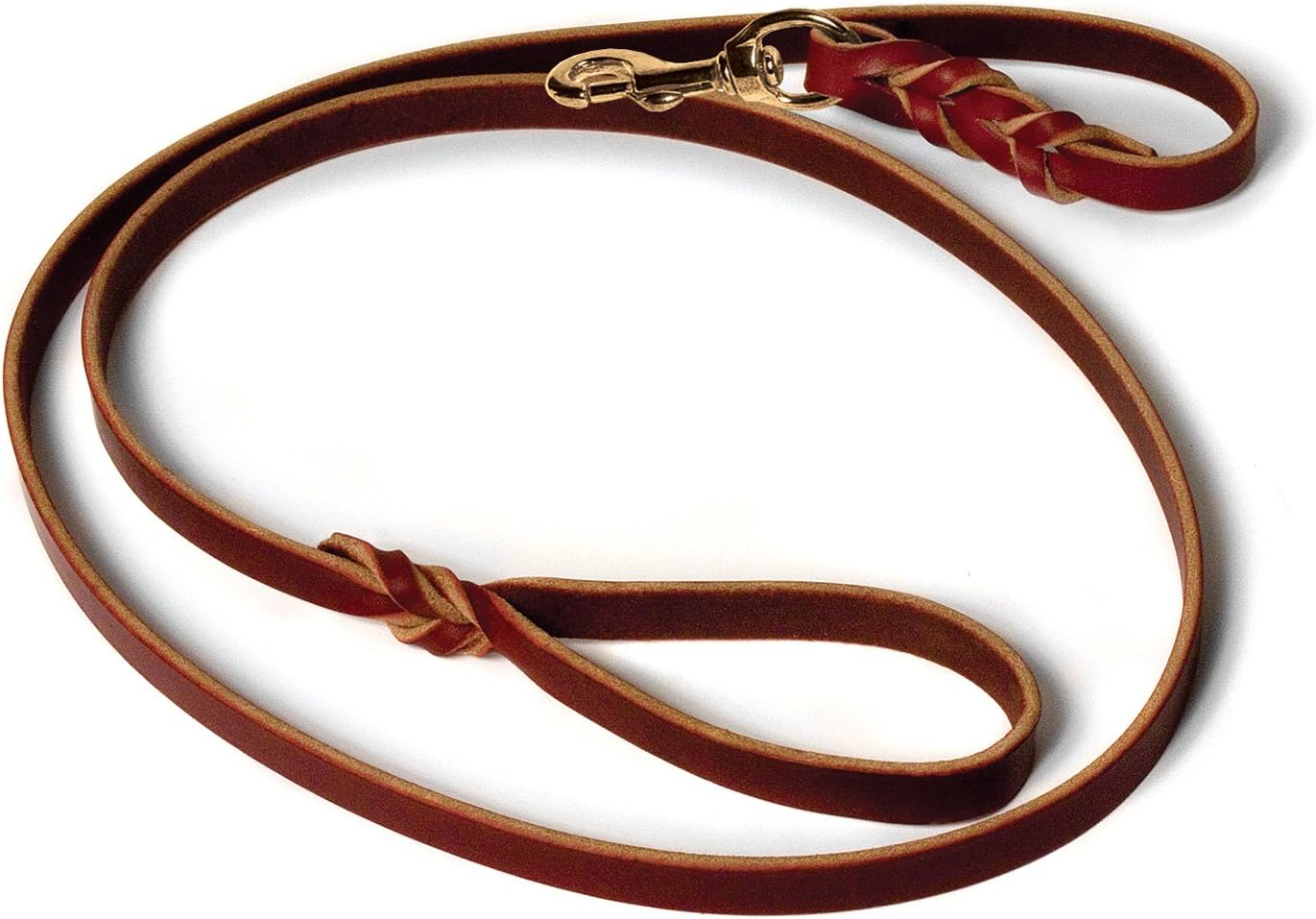 J&J Dog Supplies Leather Dog Training Leash - 6' X 5/8"