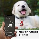 Linsaner Silicone Case Holder for AirTag 2nd Gen & 1st Gen, Red gallery image