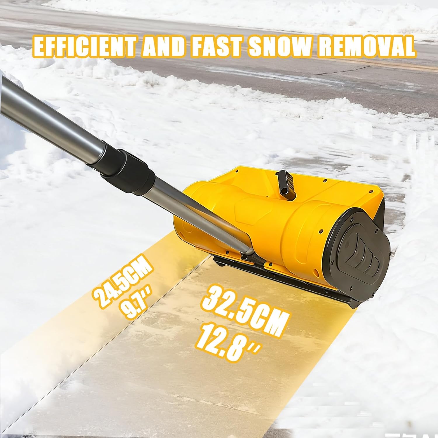 Cordless Electric Snow Shovel Compatible with Dewalt 20V Battery with Brushless Motor, 10-Inch Snow Blower with Directional Plate, Width 12.5'' Depth 6'', 26 FT Throw Distance with Handle (Tool Only)