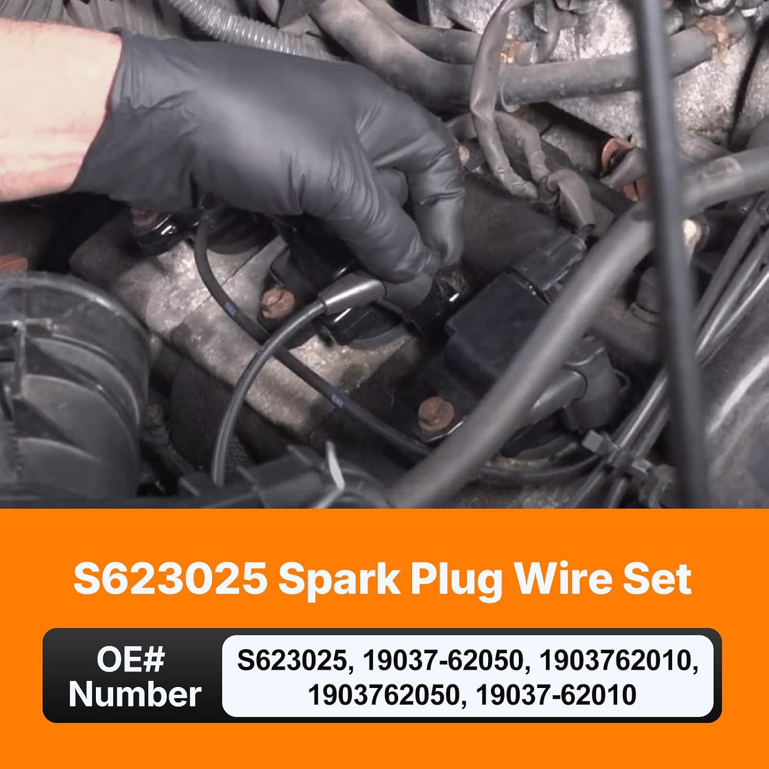 X4XZ S623025 Spark Plug Wire Set for 1996-2004 Toyota 4Runner T100 Tacoma Tundra 3.4L Replaces# 19037-62050, 1903762010, 1903762050, 19037-62010