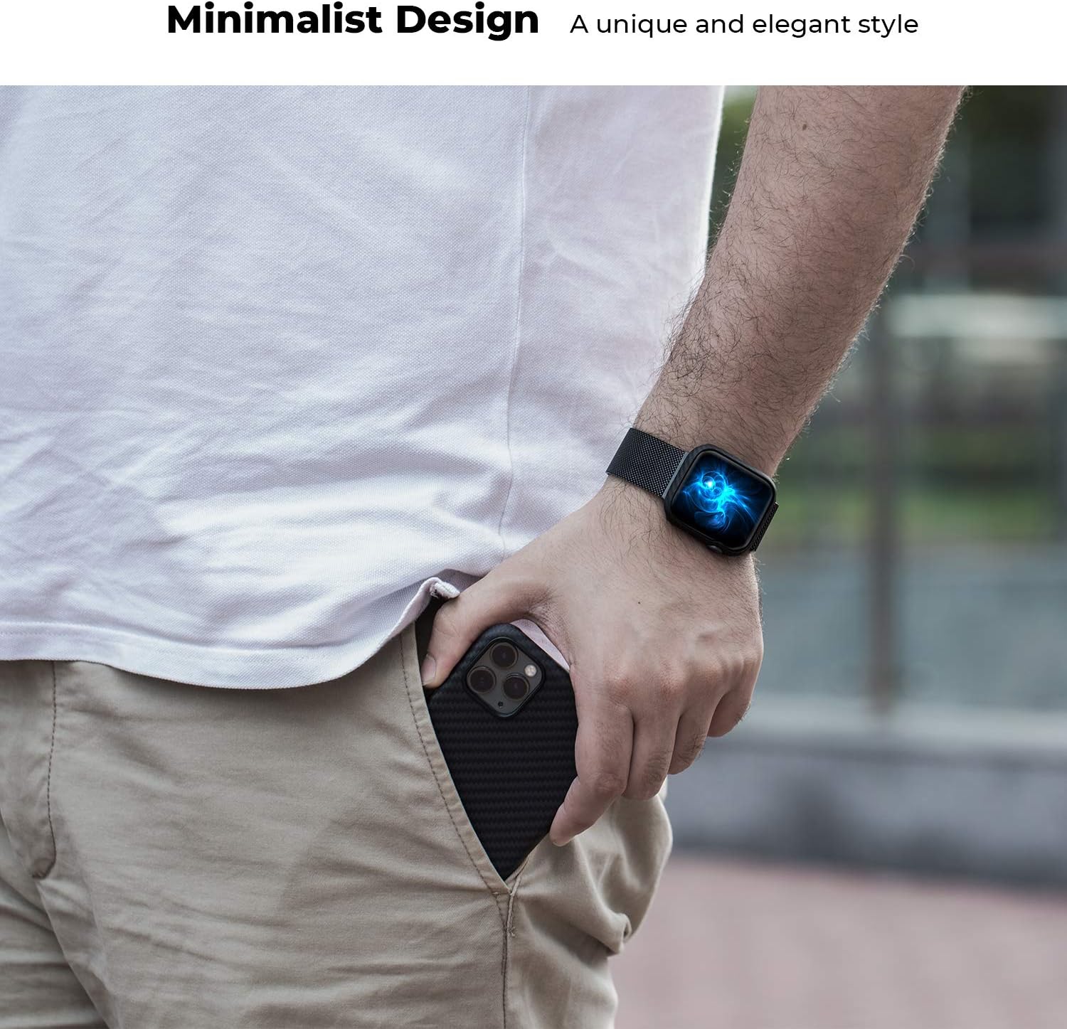 Pitaka Air Case für Apple Watch Series 4/5 Apple Watch Case in Aramidfaser,  cooles und stilvolles Uhrenetui, schwarz matt: Amazon.de: Elektronik \u0026 Foto