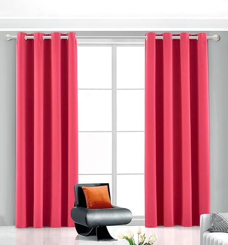 Ruthy's Textile Paneles de cortinas opacas con aislamiento térmico y ojales para oscurecer la habitación, de 54 x 84 pulgadas, eficiencia