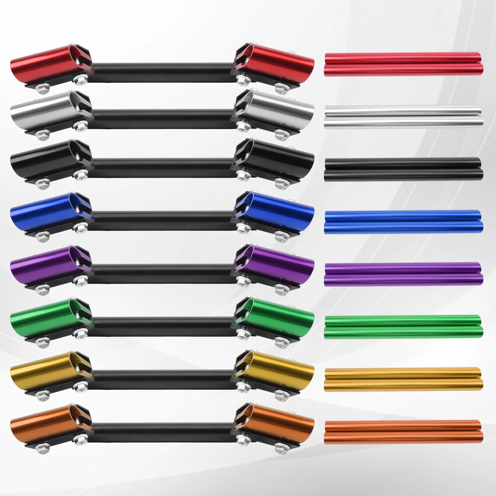 Manillar Traje Moto Contrapesos Manillar Cinta Universal para manillar de motocicleta, barra transversal ajustable refuerzo, equilibrio para Scooters, ciclomotores, reajuste Motocross(Black)