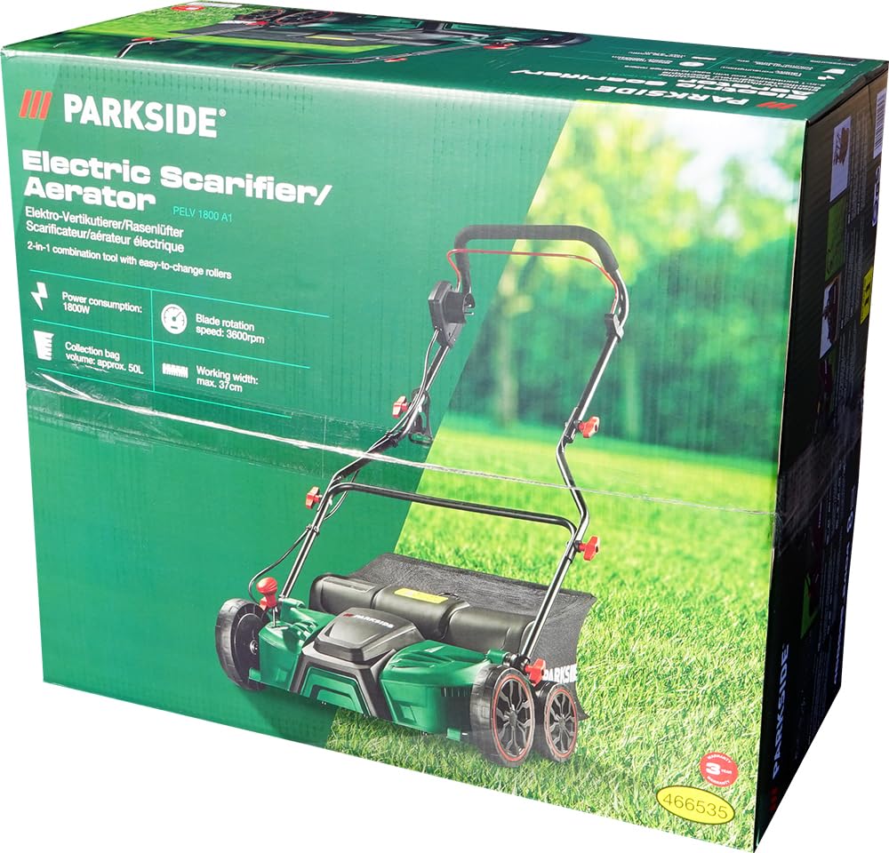 HEADNMORE® Bundle Parkside® PELV 1800 - Escarificador eléctrico 2 en 1 + llavero